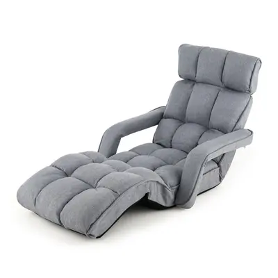 Foldable Lazy Sofa Indoor Chaise Lounger Sofa Folding Floor Chair Bed