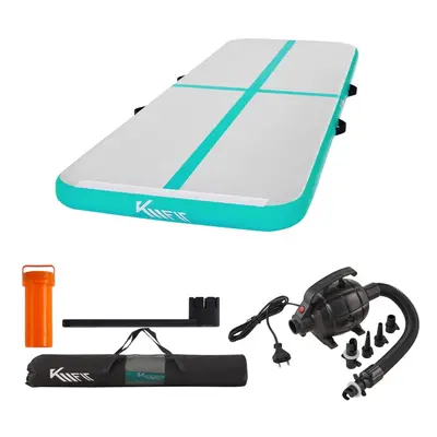 KM Fit Airtrack Mat 10cm high | M Tumbling Mat Inflatable Fitness Mat | Gym Mat incl. Carrying B