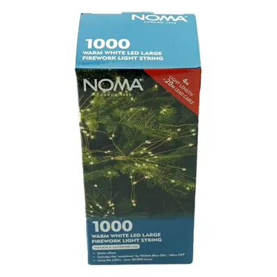 Noma Large Firework Light Chain : 5X 36cm Balls : Easytimer : Warm White LED