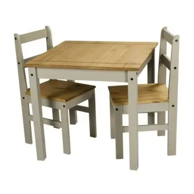 3pc Corona Dining Table Set | Wooden Chairs & Dining Table