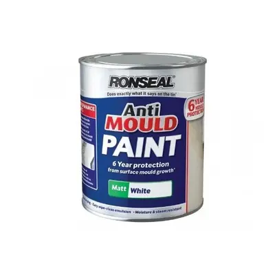 Ronseal Year Anti Mould Paint White Matt 2.5L