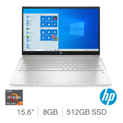 HP Pavilion, Ryzen 7, 8GB RAM, 512GB SSD, 15.6" Laptop - 15-eh0012na