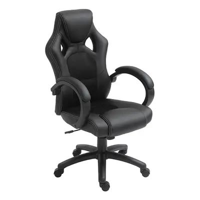 Vinsetto Racing Gaming Chair Swivel Home Office Gamer Chair with Wheels Black