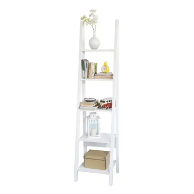 SoBuyÂ® FRG101-W, White Tiers Bookcase Ladder Shelf Storage Display Shelving