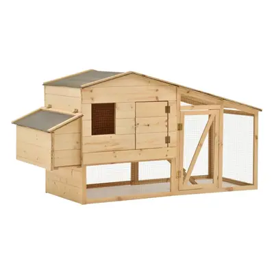 vidaXL Solid Pine Wood Chicken Cage Hen House Small Animal Coop Pet Supply