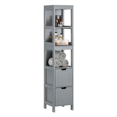 SoBuyÂ® FRG126-SG, Tall Bathroom Storage Cabinet Shelves Drawers