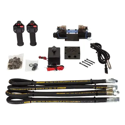 WINCHMAX Wireless Hydraulic Winch Installation Kit Valve Hoses Control Gear 24v