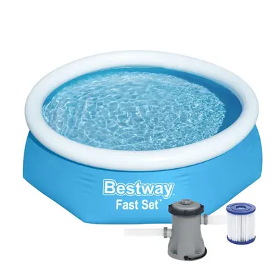 8' x 24" / 1880L Bestway Fast Set Swimming Pool Set with 220-240V Pump & Filter