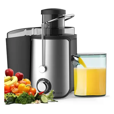 PureMate Juicer Machines, 600W Whole Fruit and Vegetable Juice Extractor, Centrifugal Juicer Mac