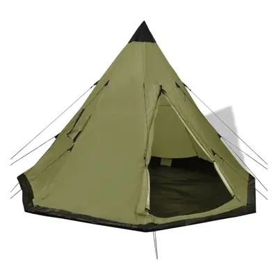 vidaXL 4-person Tent Green Windows Outdoor Camping Hiking Traveling Shelter