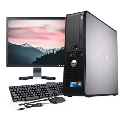 FCS FAST DELL BUNDLE COMPUTER TOWER PC SET SYSTEM QUADCORE 8GB 1TB 19" TFT