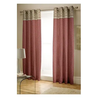 Catherine Lansfield Kashmir Easy Care Eyelet Curtains Multi, 66x72 Inch