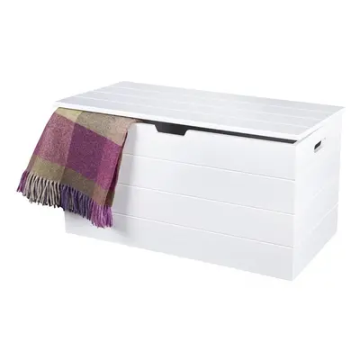 Seaton White Wooden Storage Chest (Blanket Box, Ottoman, Toy Box)