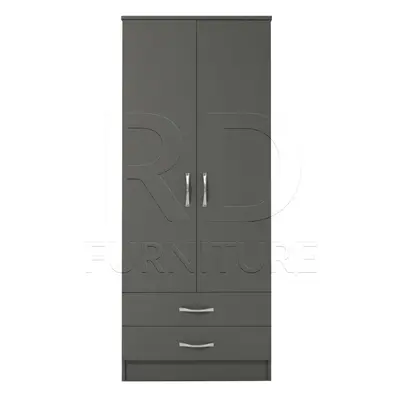 Ready assembled Classic Door Drawer Wardrobe Grey