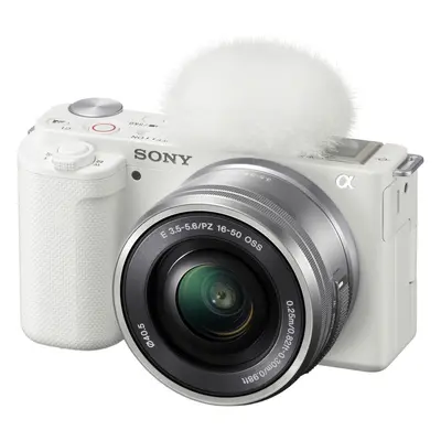 Sony ZV-E10 Mirrorless Camera with 16-50mm Lens (White)