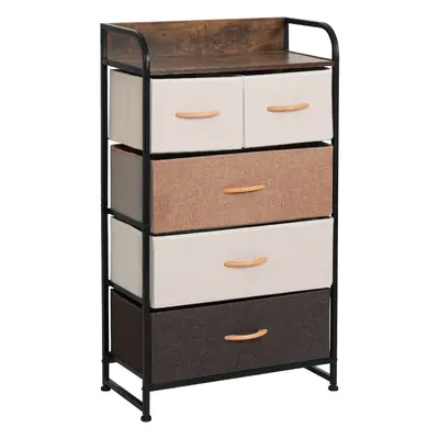 Fabric Chest of Drawers Drawer Dresser Storage Cabinet Stand Bedroom