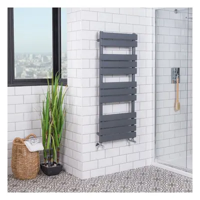 Juva x 500mm Sand Grey Flat Panel Heated Towel Rail