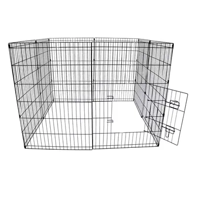 Oypla 91cm Large Folding Pet Dog Rabbit Run Play Pen Cage Enclosure Fence