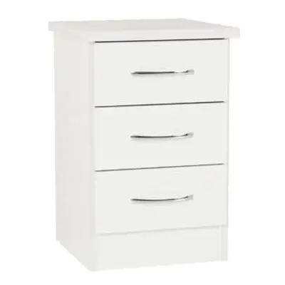 Nevada Drawer Bedside White Gloss