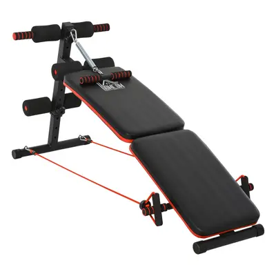 HOMCOM Foldable Sit-Up Bench - Black | Workout Bench