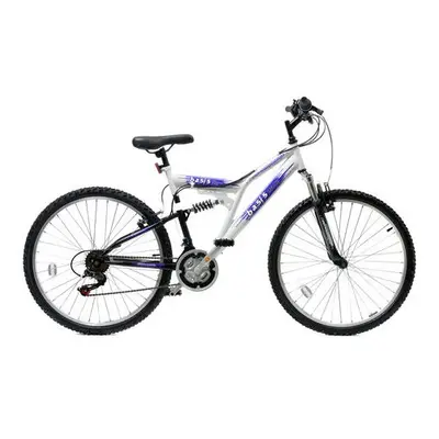 Basis Full Suspension Mountain Bike 26" Wheel Speed White Purple