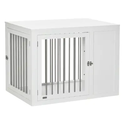 PawHut Furniture Style Dog Crate Cage, w/ Double Doors