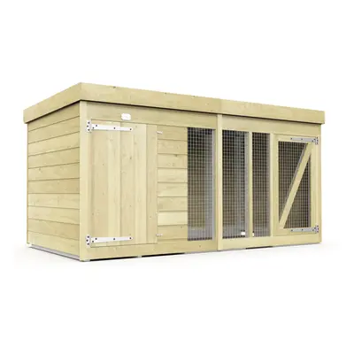 8ft x 4ft Dog Kennel & Run Treated Timber Fast & Free Day Delivery