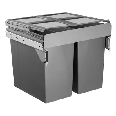 90L Pull Out Kitchen Waste/ Recycling Bin for 600mm Cabinet Door Fix