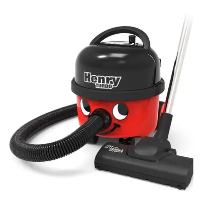 Numatic Henry Vacuum Cleaner with AiroBrush Turbo Head and Microfresh Filtration System, W, Red/