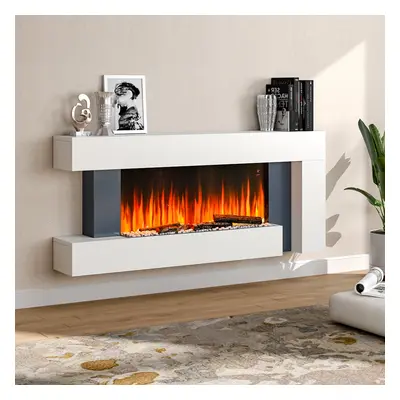 52 Inch C-Framed Freestanding Electric Fireplace 2000W