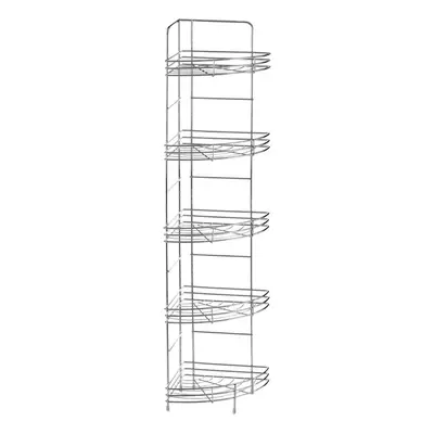 5-Tier Bathroom Corner Storage Rack, Chrome