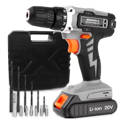 Terratek+ Cordless Drill 20V Li-Ion Electric Rechargeable Quick Charge