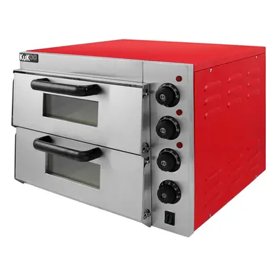 Electric Pizza Oven x 16" Twin Deck Commercial Baking Oven Fire Stone Catering