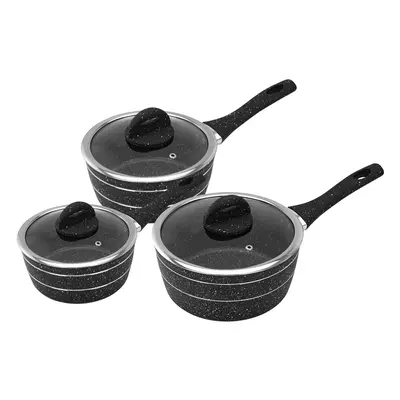 Royalford Saucepan Set PC, Induction Safe Cookware Non-Stick Granite