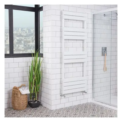 Juva x 600mm White Flat Panel Heated Towel Rail