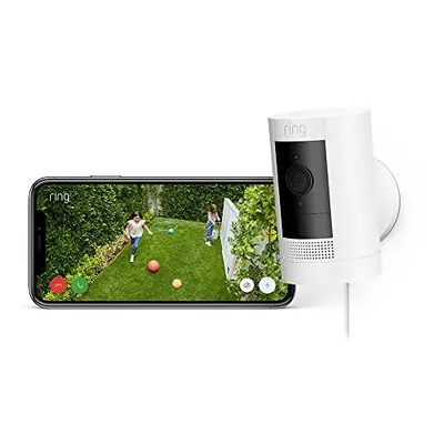 Ring Outdoor Camera Plug-In (Stick Up Cam) | HD outdoor Security Camera with 1080p video, Two-Wa