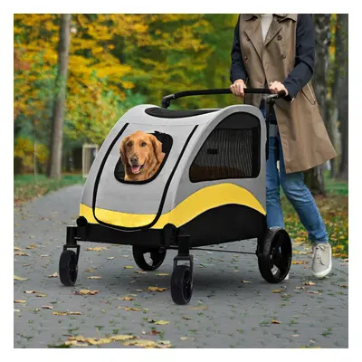 Folding Dog Travel Trolley Large Pet Carrier Cat And Dog Jogger