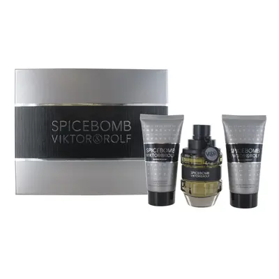 Viktor & Rolf Spicebomb 50ml Eau de Toilette, 50ml Aftershave Balm, 50ml Shaving Cream Gift Set 