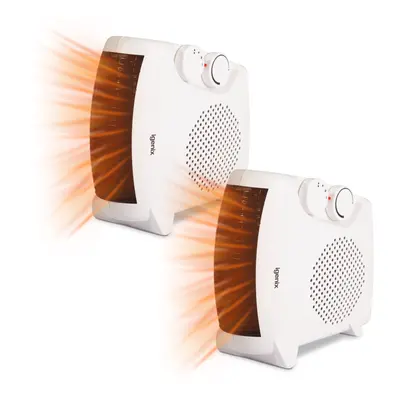 Igenix IG9010 Portable Electric Fan Heater with Heat Settings, W, White, Pack