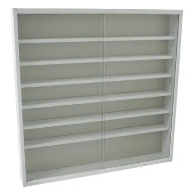 REVEAL - Shelf Glass Wall Collectors Display Cabinet - White