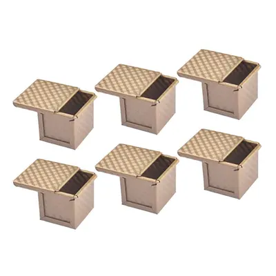 6X Square Loaf Pan with Lid Toast Mold Bread Pan Pullman Loaf Pan with Cover Non-Stick Mini Wate