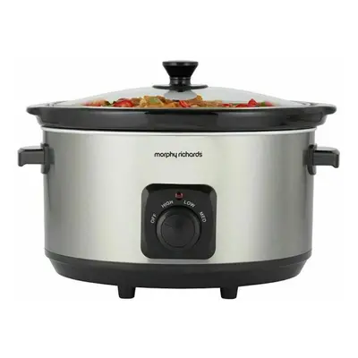 Morphy Richards Brushed Stainless Steel 6.5L Slow Cooker