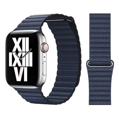 Apple Leather Loop Watch Strap (44mm) - Large - Diver Blue