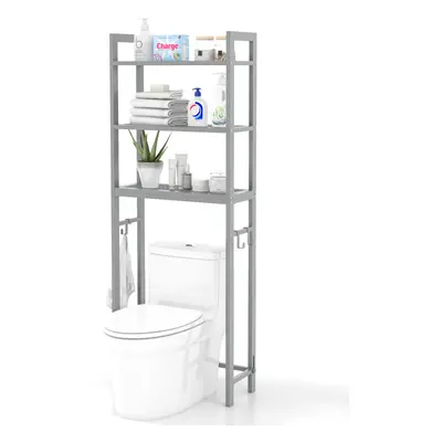 3-Tier Over-The-Toilet Storage Shelf Space Saving Metal Bathroom Organizer