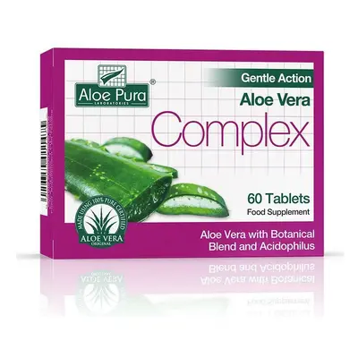 6 X Aloe Pura Aloe Vera Gentle Action Complex Earlier Colon Cleanse Tablets