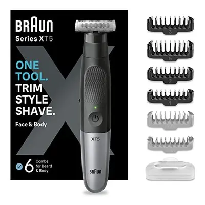 Series XT5 One Blade Hybrid Beard & Stubble Trimmer, Electric Shaver for Men, Body Groomer for M