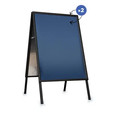 A1 A-Board Pavement Sign Double Sided Poster Holder Snap Frame Black