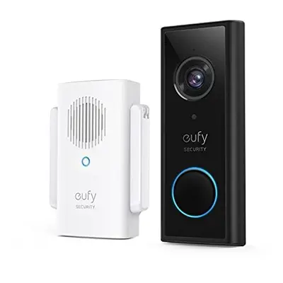 eufy Security, Video Doorbell Wireless 2K (Battery-Powered) with Chime, 2K HD, No Monthly Fee, O