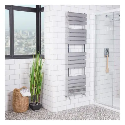 Juva x 450mm Chrome Flat Panel Heated Towel Rail