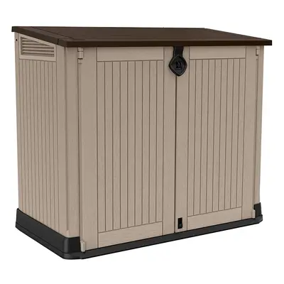 Keter Store-It Out Midi Outdoor Plastic Garden Storage Shed, Beige and Brown, x x cm